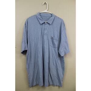 Men's Polo, Vineyard Vines, Blue Striped, Classic Fit, Size- XXL (US SELLER)